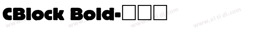 CBlock Bold字体转换
